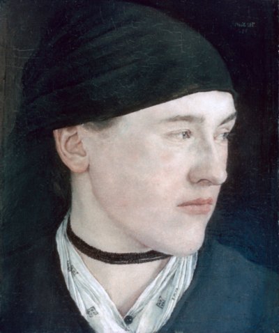 Hoofd van een jong meisje, 1879 door Wilhelm Maria Hubertus Leibl