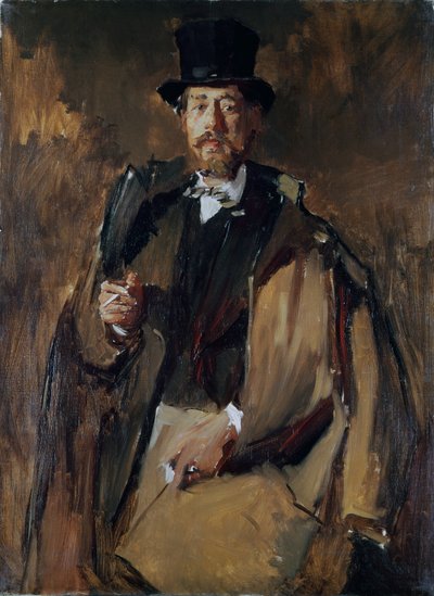 Portret van Pal Szinyei Merse door Wilhelm Maria Hubertus Leibl