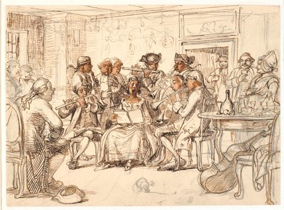 Bellman-motief: Het concert op "3 Byttor", Fredmans epistel nr. 51 door Wilhelm Marstrand