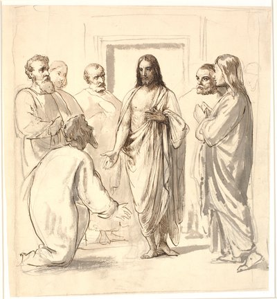 Christus en de ongelovige Thomas door Wilhelm Marstrand