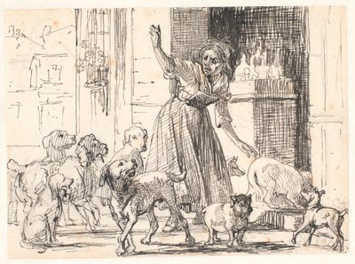 De opdringerige vrijers door Wilhelm Marstrand