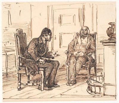 Discussie tussen twee eerwaardigen door Wilhelm Marstrand
