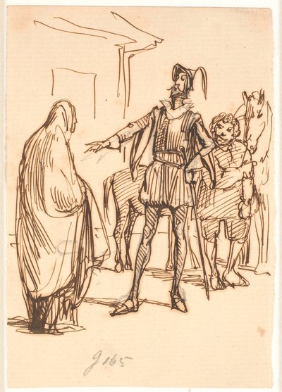 Don Quichot en Dona Roderiguez door Wilhelm Marstrand