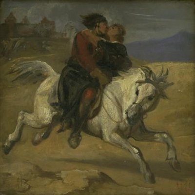 Een ontvoeringsscène door Wilhelm Marstrand