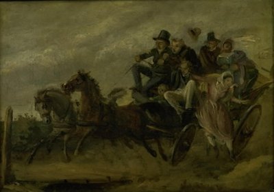 Episode uit Ludvig Holberg: De reis naar de wonderbaarlijke bron door Wilhelm Marstrand
