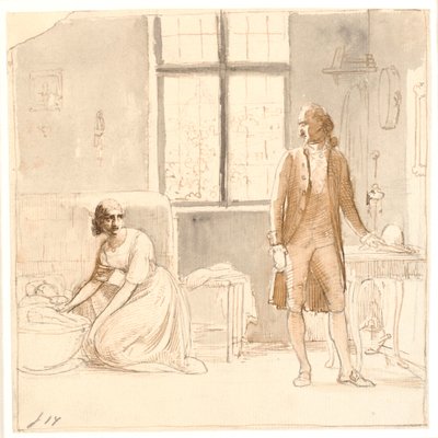 Goethe bij de weduwe in Rome door Wilhelm Marstrand