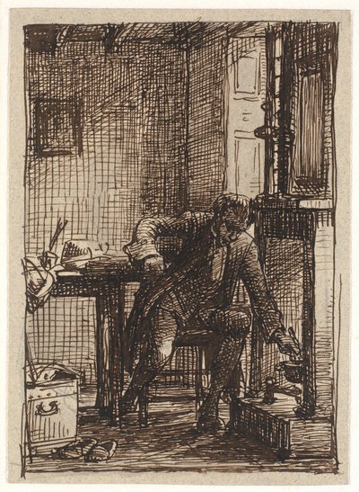 Holberg in Rome door Wilhelm Marstrand