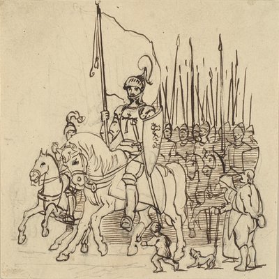Holger Danske aan het hoofd van zijn ruiters door Wilhelm Marstrand