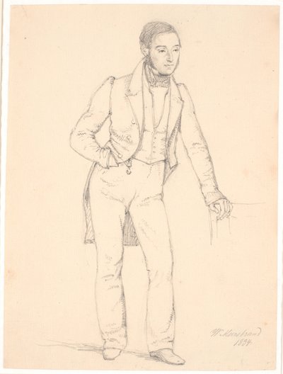 Concertmeester Johan Frederik Frølich door Wilhelm Marstrand