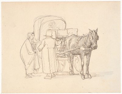De koetsier krijgt instructies door Wilhelm Marstrand