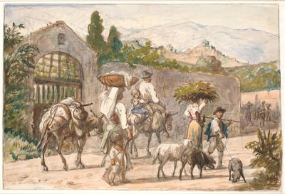 Boeren op weg naar Rome door Wilhelm Marstrand