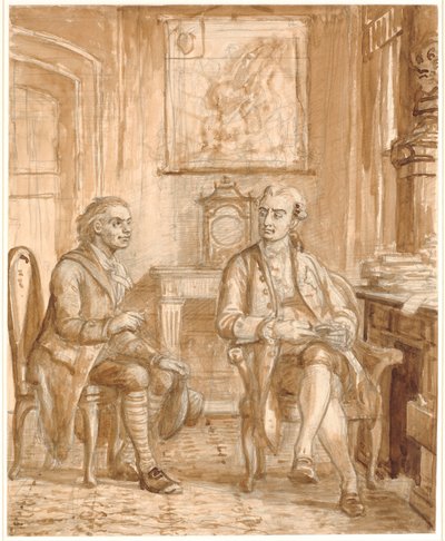 Minister Guldberg en Wessel door Wilhelm Marstrand