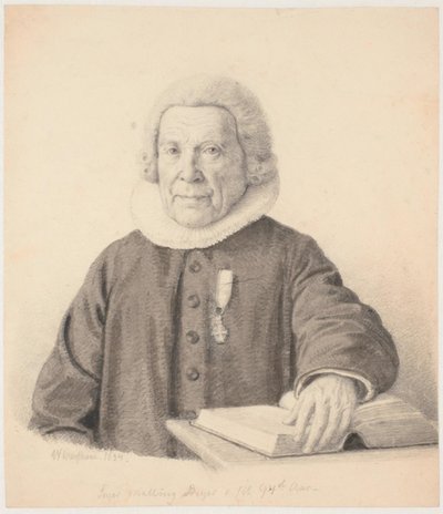 Pastoor "Seyer Malling Beyer in zijn 94e Jaar" door Wilhelm Marstrand
