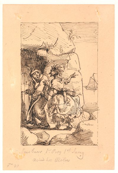 Per Paars 1. boek 1. lied. Avind bij Æolus door Wilhelm Marstrand