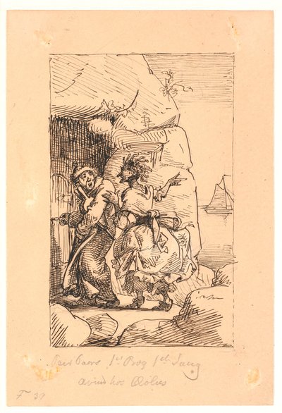 Per Paars 1. boek 1. lied. Avind bij Æolus door Wilhelm Marstrand