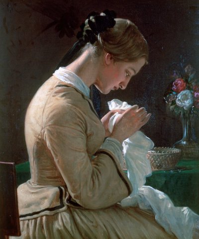 Portret van Thora Maria Borch, c1830-1873 door Wilhelm Marstrand