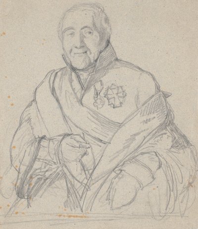 Portretstudie van geheime raad Bornemann door Wilhelm Marstrand