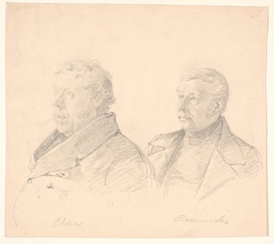 Portretten van twee inwoners van Roskilde "Ehlers" en "Brünniche" door Wilhelm Marstrand