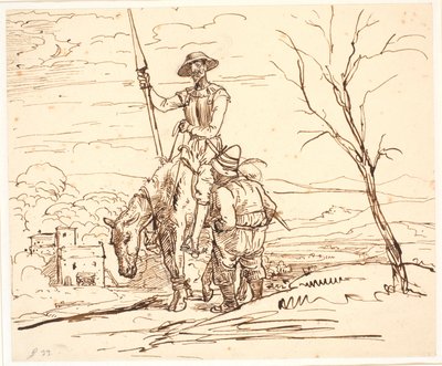 Sancho Panza vertelt het verhaal van de geiten door Wilhelm Marstrand