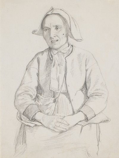 Zittende Zweedse vrouw, kniestuk door Wilhelm Marstrand