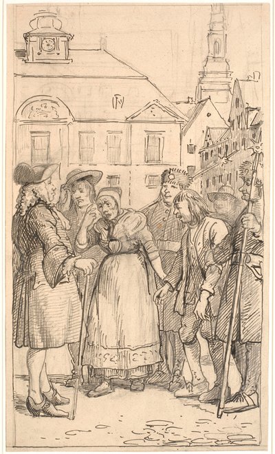 Eindscène van De verpande boerenjongen door Wilhelm Marstrand