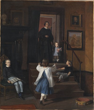 De familie van de kunstenaar door Wilhelm Marstrand