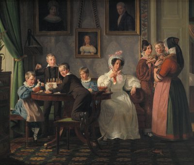 De familie Waagepetersen door Wilhelm Marstrand