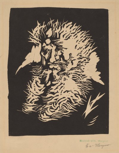Baardige Man door Wilhelm Morgner