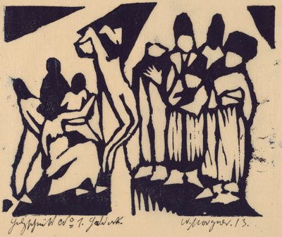 Kruisiging I door Wilhelm Morgner