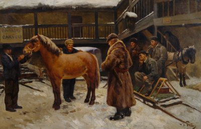 Paardenmarkt door Wilhelm Peters