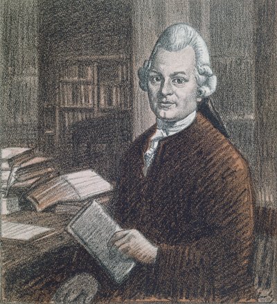 Portret van Gotthold Ephraim Lessing (1729-81), illustratie uit 