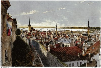 Uitzicht op Reval door Wilhelm Siegfried Stavenhagen