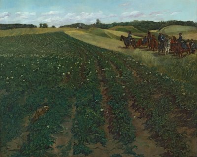 Aardappelveld bij Weßling in Opper-Beieren door Wilhelm Trübner