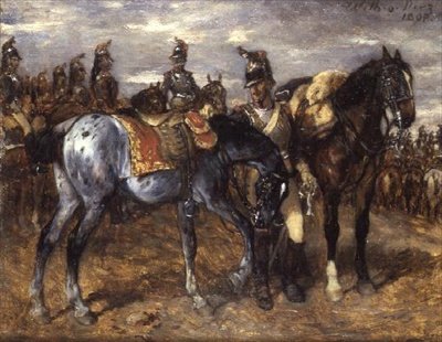 Cavalerie op parade door Wilhelm Von Diez