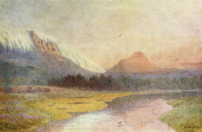 Een Zonsondergang op de Leeuwenkop, Effect van Zuidoostenwind door Wilhelm Westhofen