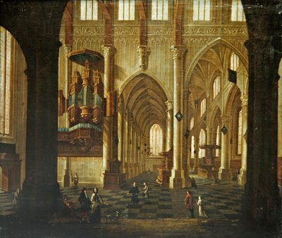 Kerkinterieur, ca. 1660 door Wilhelm van Ehrenberg