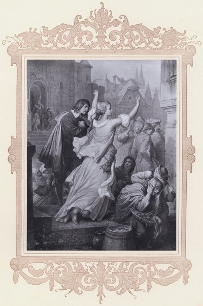 Clarchen, Egmont (litho) door Wilhelm von (after) Kaulbach