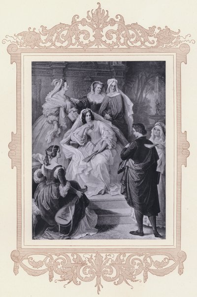 Leonore, Torquato Tasso door Wilhelm von (after) Kaulbach