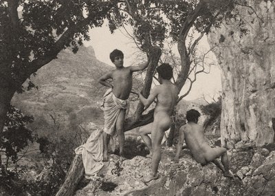 Studie van mannelijke naakten, ca. 1900 door Baron Wilhelm von Gloeden