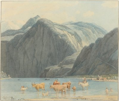 Königsee met de kliffen van St. Bartholomä door Wilhelm von Kobell