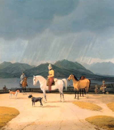 Ruiter aan de Tegernsee door Wilhelm von Kobell