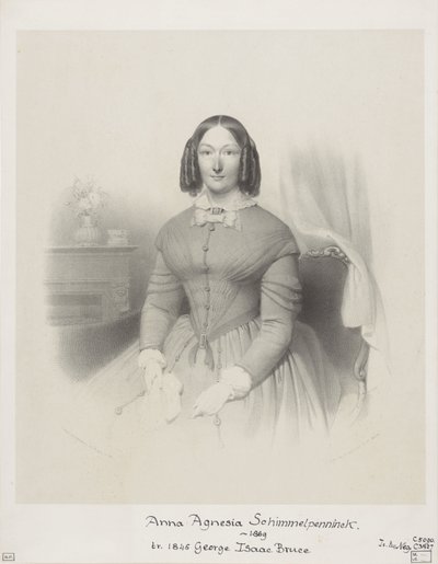 Portret van Anna Agnesia Bruce-Schimmelpenninck door Wilhelmus Cornelis Chimaer van Oudendorp