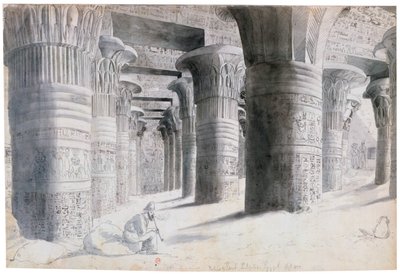 Portiek van Esuch, Egypte, 1822 door Wilkinson