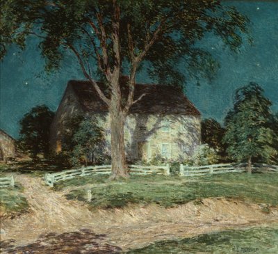 Oude Boerderij Connecticut door Willard Leroy Metcalf