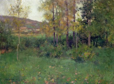 Lentelandschap, Giverny door Willard Leroy Metcalf