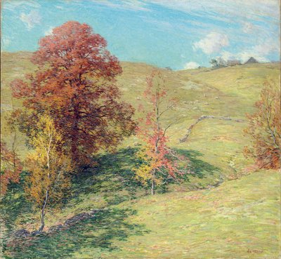 De rode eik door Willard Leroy Metcalf