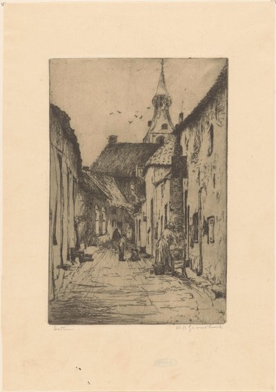 Hattem door Willem Adrianus Grondhout (signed by artist)