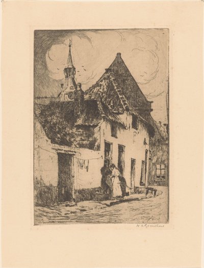Hattem door Willem Adrianus Grondhout (signed by artist)