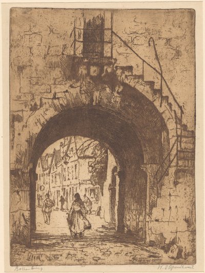 Rothenburg door Willem Adrianus Grondhout (signed by artist)