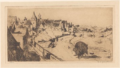 Ulm door Willem Adrianus Grondhout (signed by artist)